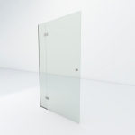 Glazen douchedeur met zijpaneel | RVS
